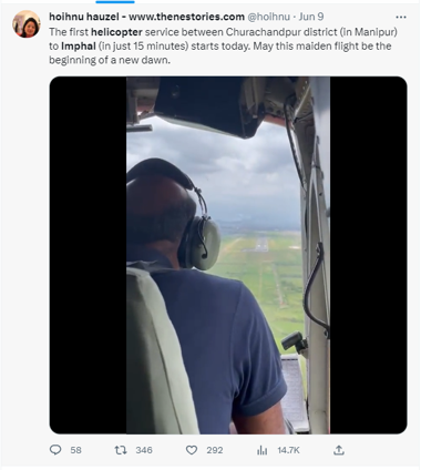 IndianMeitei's tweet photo. #BUSTED #KukiPropaganda and their #Journalisms. 

#VictimCard negated by an earlier tweet of another #KukiJournalist.  

#PS1 Don't get fooled with the name peace in the handle.
#PS2 Airports are manned by Central forces @CISFHQrs @Spearcorps https://t.co/iDxobieYkA