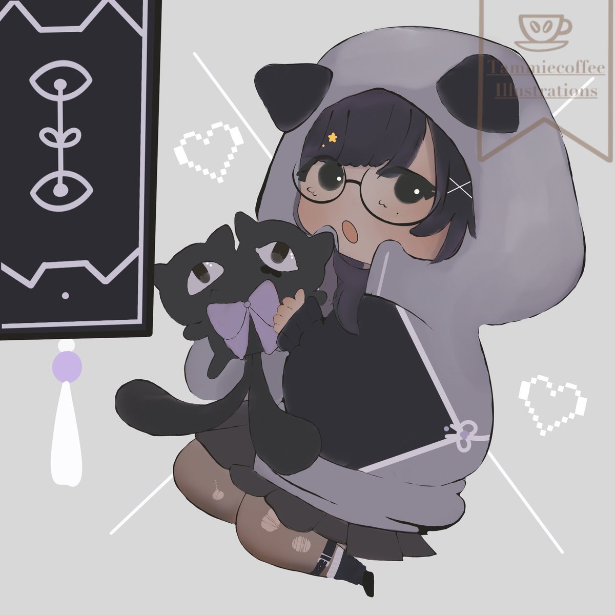 Tammmiiicoffee's tweet photo. This was fun to do! Haven’t used purple and gray in a tad, it was a fun challenge ˊᗜˋ
#gifts4ghost https://t.co/IjX1pAdVKs