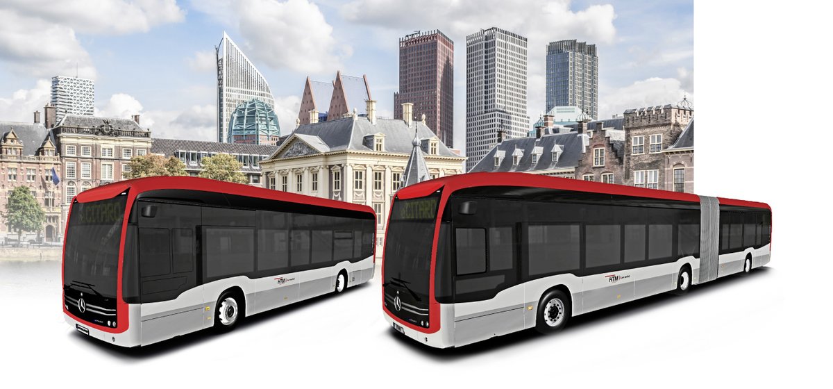 ➡️🇩🇪#Daimler Buses delivers at least 95 eCitaro buses and e-infrastructure as a complete turnkey system to HTM
 
🔸Daimler Buses will deliver at least 95 battery-electric solo and articulated Mercedes-Benz eCitaro and eCitaro G city buses to the city of The Hague together with