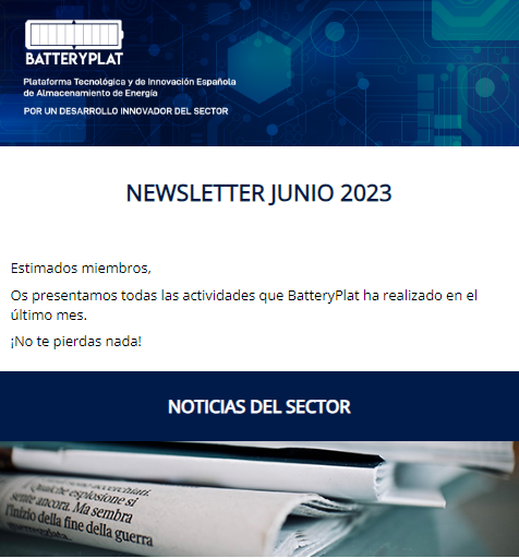 📢 Compartimos con vosotros la 📰 #NewsletterBatteryPlat del mes de junio 2023 sobre la actividad acometida y los eventos de interés para la plataforma y el sector del #AlmacenamientoEnergía
👇
areasocio.secartys.org/email/preview/…