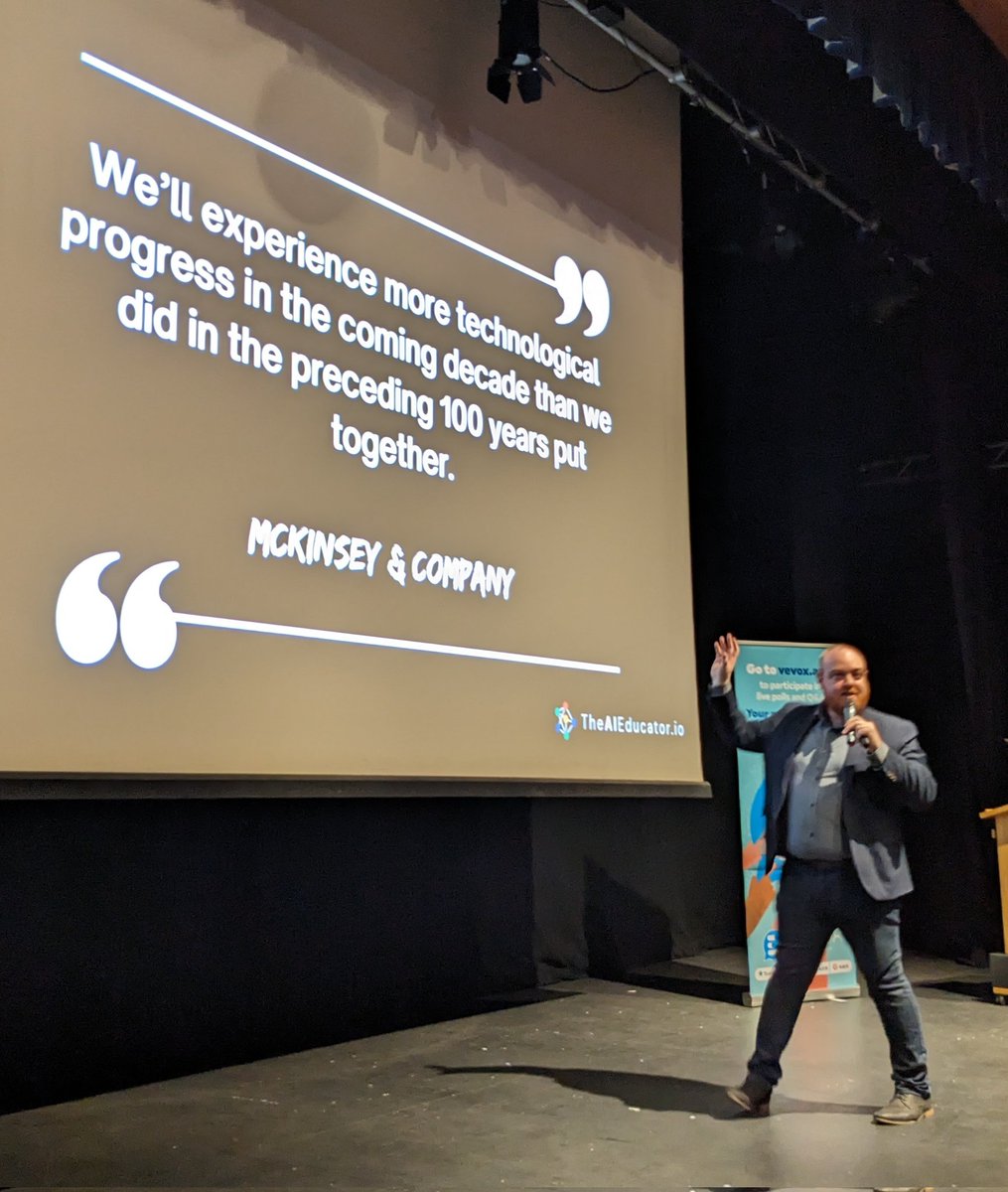 FeBlc's tweet photo. Dan Fitzpatrick introducing AI with this thought-provoking quote. #BLCeduAI https://t.co/lLDOYriExD