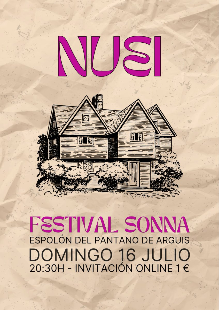 Este próximo domingo día 16 estaremos en el espolón del pantano de Arguís, en el <a href="/SoNnaHuesca/">SONNA HUESCA</a> 
Animaros, dejamos enlace para coger las invitaciones.
festivalsonna.bticket.es

<a href="/nuei_produzions/">nueiproduzions</a>