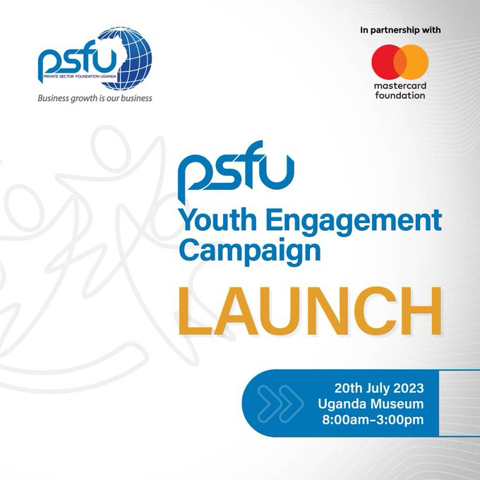 In conjunction with the <a href="/MastercardFdn/">Mastercard Foundation</a>, <a href="/PSF_Uganda/">Private Sector Foundation Uganda</a> is this 20th July, 2023 going to launch the Youth Engagement Campaign at the Uganda Museum. Registration is on.

Tap tinyurl.com/bddj3jt7 to register and attend. | #PSFUYouthEngagementCampaign #YouthEngagementCampaignLaunch