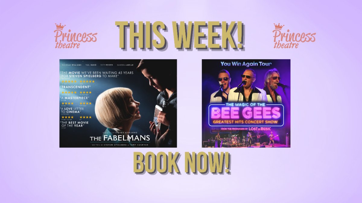 🎭 Performing this week we have The Magic of the Bee Gees.

🎬 Our Cinema &amp; Film Club screening for this week is on Tuesday the 11th of July showing The Fabelmans.

✉ Newsletter: conta.cc/3PP1zS7

#princesstheatrehunstanton #cinema #theatre #norfolk #hunstanton