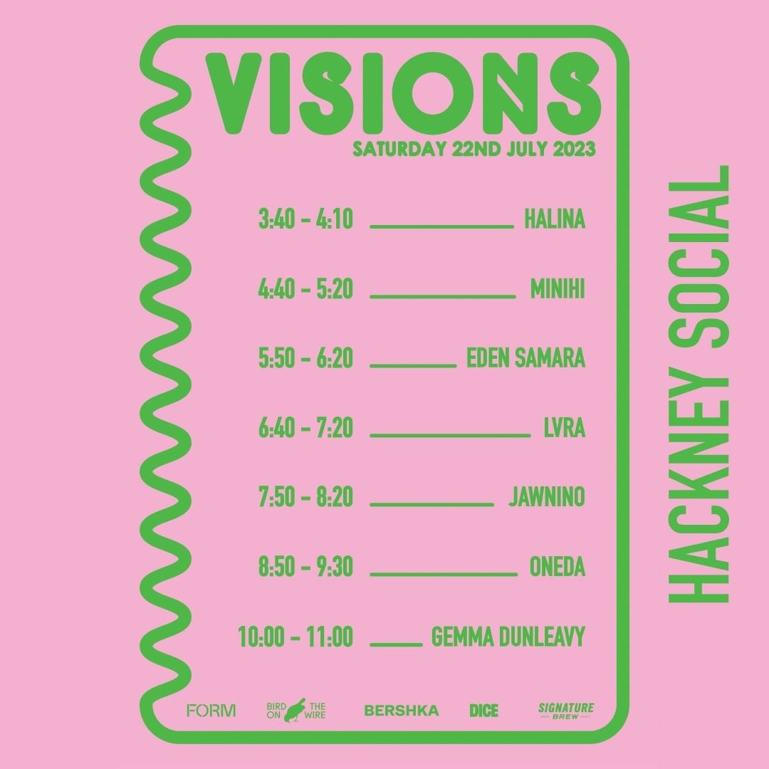 .@VisionsFestival is right round the corner and the set-times are out! Don't miss @OneDaWall @KatyJPearsonnn and Tapir! on the day. Final tickets: bit.ly/44CNzPn