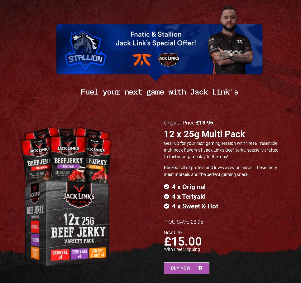 StallionStreams's tweet image. Having my own exclusive deal on the Jack Link's website might be one of my greatest career achievements so far