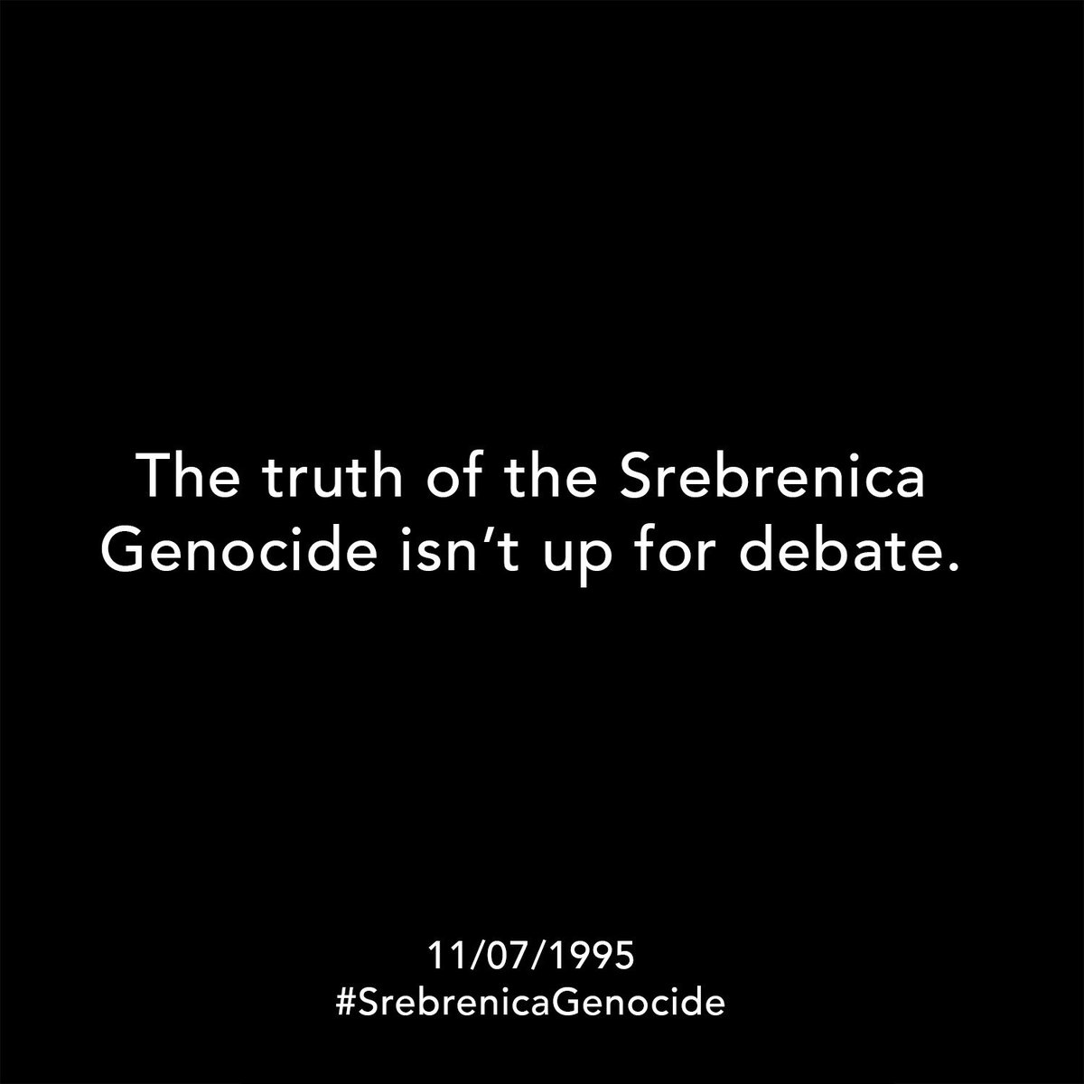 arminkahelic's tweet photo. In the only #genocide to occur in Europe since the #Holocaust, more than 8,500 Bosniak men and boys were slaughtered in a #UN - declared and protected 'safe area.' Despite the evidence, denial continues. #Srebrenica Genocide:No Room For Denial https://t.co/4PucH88wp9 #Srebrenica https://t.co/c5n6DxYUjX
