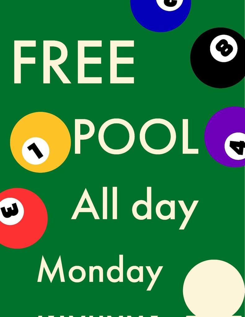 railwayhelsby's tweet photo. We are open from 3pm
🎱 FREE pool ALL day 🎱 https://t.co/GMEUC8Fqo1