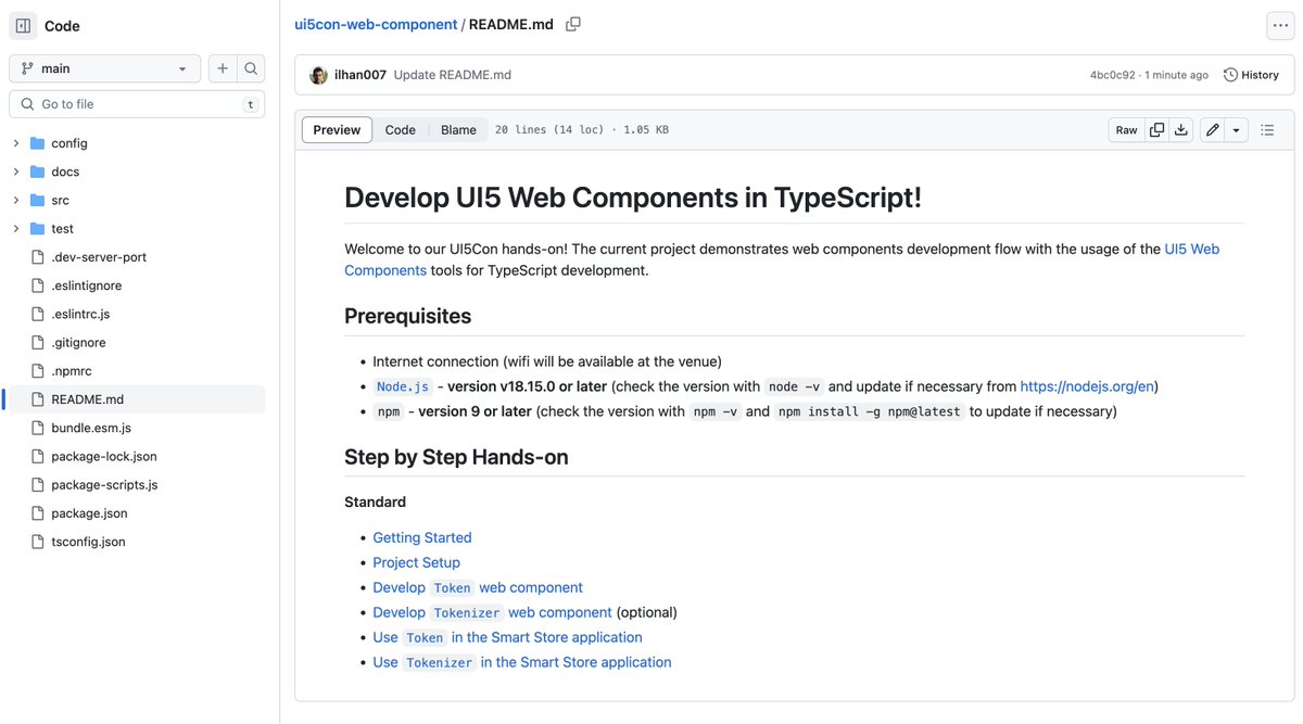 📢 Missed out on the #UI5Con hands-on session? Don't worry, you can try it now: github.com/ilhan007/ui5co…

💻 Develop #UI5WebComponents in Typescript and have fun!

#UI5Con #WebComponents #UI5WebComponents #TypeScript #UI5