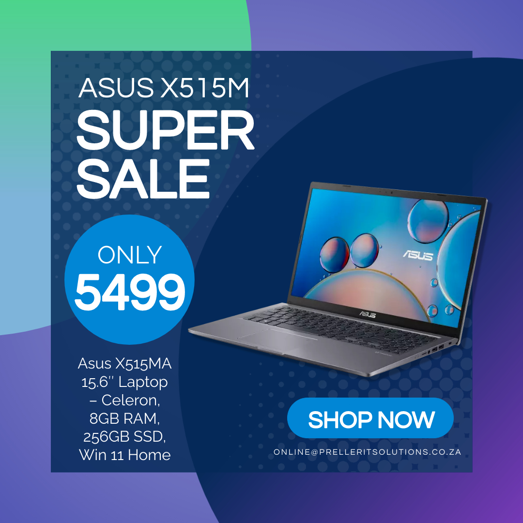 PrellerIt's tweet image. Don't Miss out n this Asus Super Sale !
Available While Stocks Last !
Preller IT Solutions
📷  051 492 3398  / WhatsApp 063 017 3933
📷 Preller Square - Shop 15
📷   Online@prelleritsolutions.co.za
#Asus #laptop #specialoffer