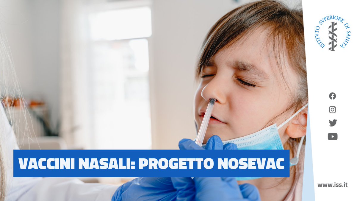Istituto Superiore di Sanità (@istsupsan) on Twitter photo 💉ISS partner del progetto NOSEVAC per lo sviluppo di #vaccini nasali
🔬Un pool scelto, all'interno di 12 team, contro le infezioni responsabili di importanti malattie respiratorie ad alto rischio epidemico (#polmonite, #pertosse, #influenza e #COVID19)👇
bit.ly/Notizia_Vaccin… 💉ISS partner del progetto NOSEVAC per lo sviluppo di #vaccini nasali
🔬Un pool scelto, all'interno di 12 team, contro le infezioni responsabili di importanti malattie respiratorie ad alto rischio epidemico (#polmonite, #pertosse, #influenza e #COVID19)👇
bit.ly/Notizia_Vaccin…