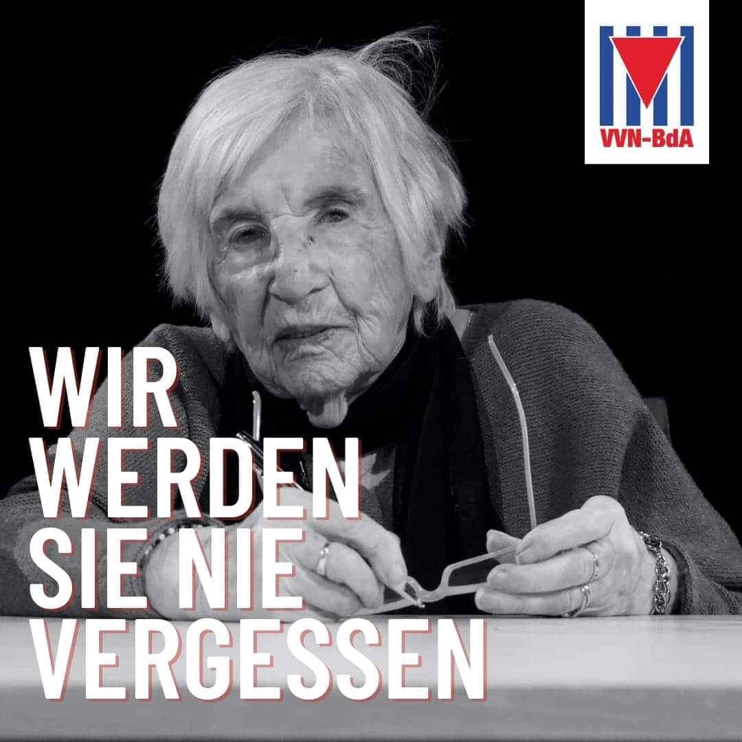 antifa_rp's tweet photo. Unvergessen

Heute vor 2 Jahren verstarb Esther Bejarano - Überlebende der KZ Auschwitz und Ravensbrück. https://t.co/7YMm3dlnWp