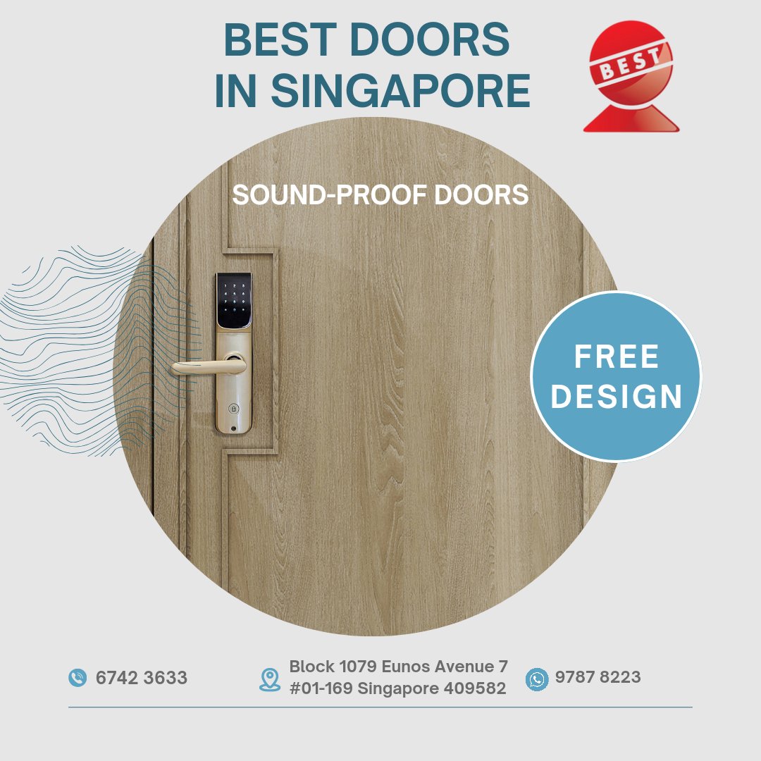 SGBestDoors's tweet photo. Experience tranquility and privacy like never before with our revolutionary Laminate Sound-proof Doors.😍Transform your space into an oasis of serenity, shielding you from unwanted noise and disturbances.  #singaporelife #soundproofdoor #soundproofing #laminatedoors #doors https://t.co/DXoUSltkxz