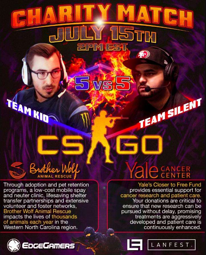 5 days!! I'm really looking forward to showing the world that I should of been a CSGO pro. I may or may not of purchased a few skins for it too. We're aiming to reach a donation goal of $5,000 with links to donate in every stream showing this event. Can't wait to see you there.