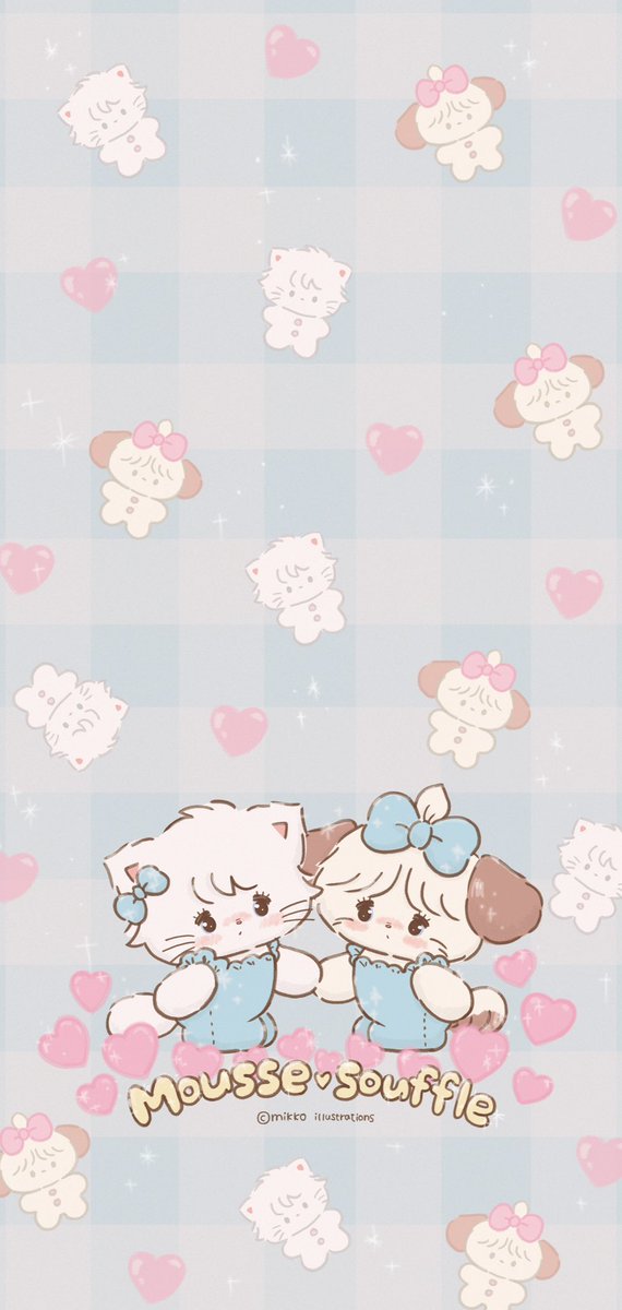 mikkoキャラクターズの レトロ加工風ロック画面3種類♡♡♡ 是非お好き