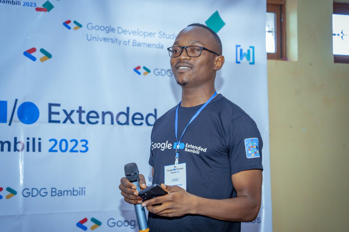 gdg_bambili's tweet photo. Become a better developer with @LukongEtiane in "leveraging your skills with AI".

#GoogleIOExtendedBambili #GoolgeIOExtended #GoogleIO #GDGBambili #GDSCUBa https://t.co/ze5ncbNXGH