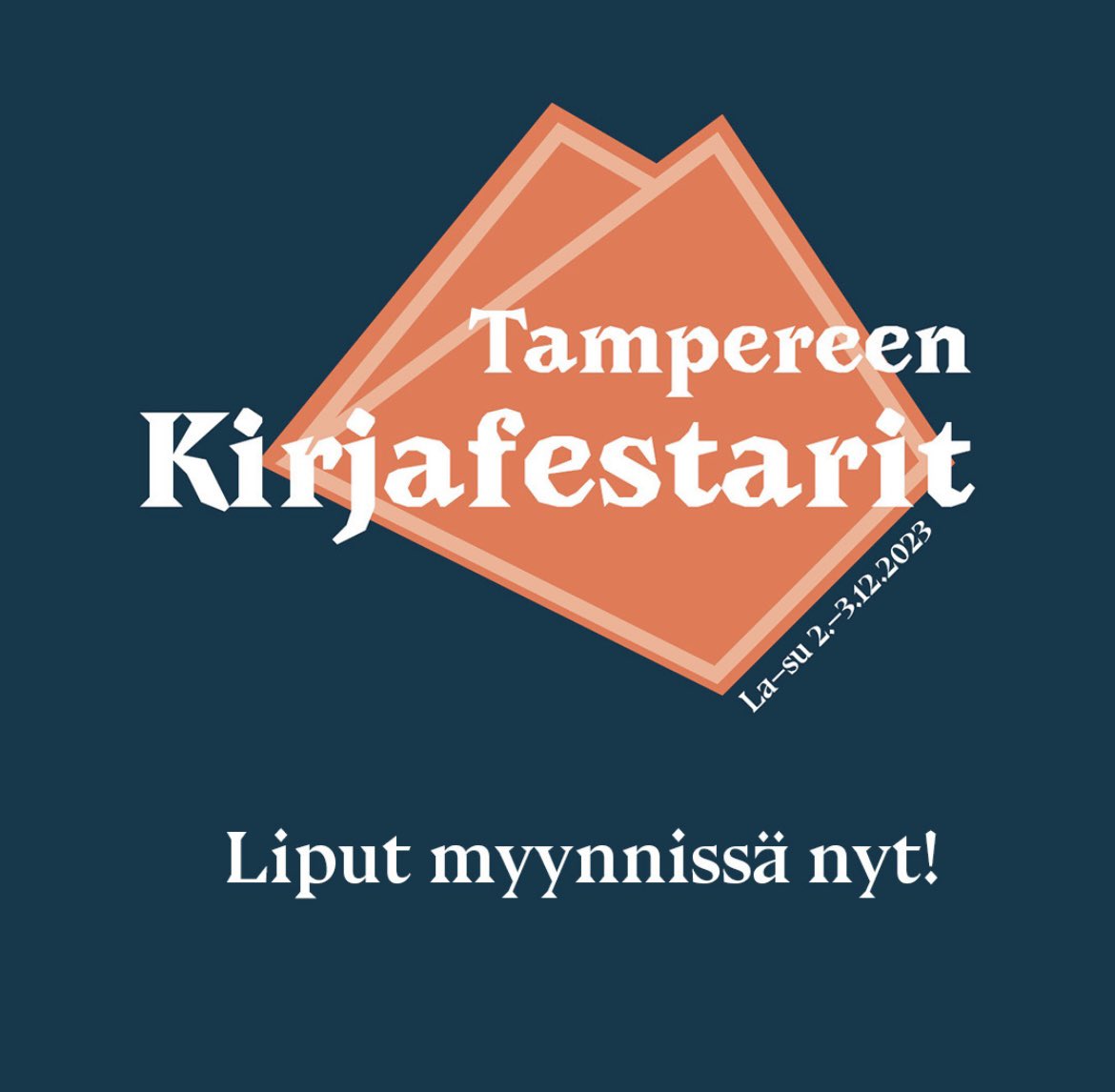 Nyt niitä saa! 🎫😍📚 Tampereen Kirjafestarit 2023 -tapahtuman liput ovat myynnissä nyt! <a href="/tamperetalo/">Tampere-talo</a> 

🎫 Tutustu jo julkaistuun ohjelmaan: kirjafestarit.fi/ohjelma