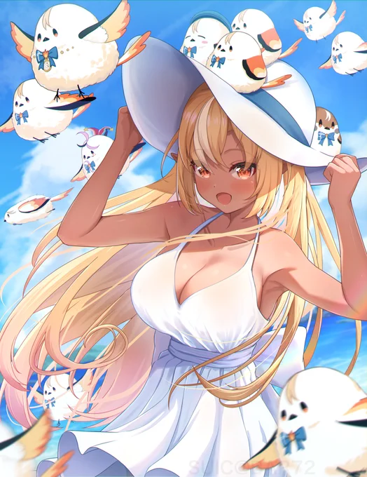 エルフレと海辺を散歩#しらぬえ #不知火フレア 