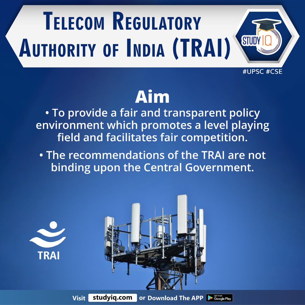 upsciq's tweet photo. Telecom Regulatory Authority of India (TRAI)
#telecomregulatoryauthorityofindia #trai #whatsapp #licensingframework #traiact #india #environmentpolicy #centralgovt #govtofindia #generalsuperintendence #newdelhi #upsc #cse #ips #ias #telecomcompanies https://t.co/olWUKEKX2Q