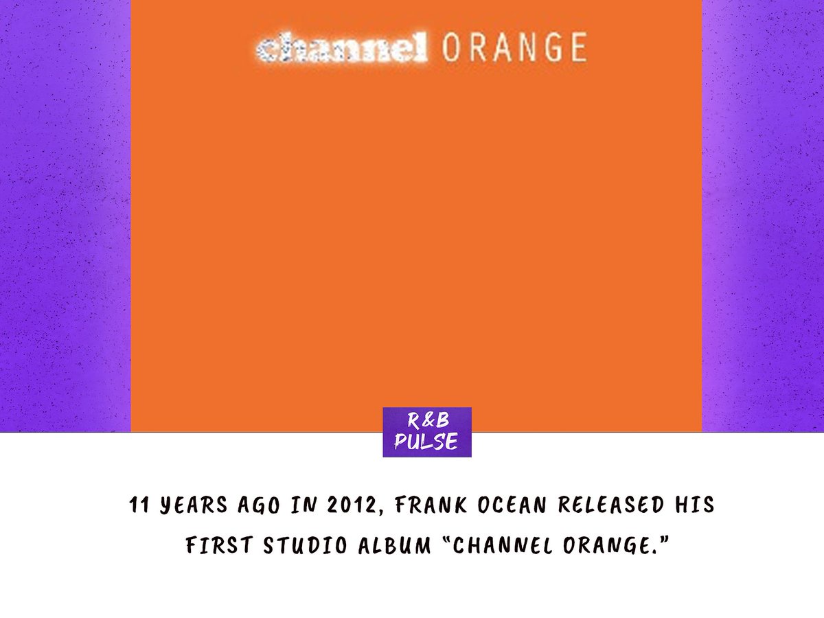 rnbpulse's tweet image. 11 years ago, Frank Ocean released his critically acclaimed debut studio album “Channel Orange.”