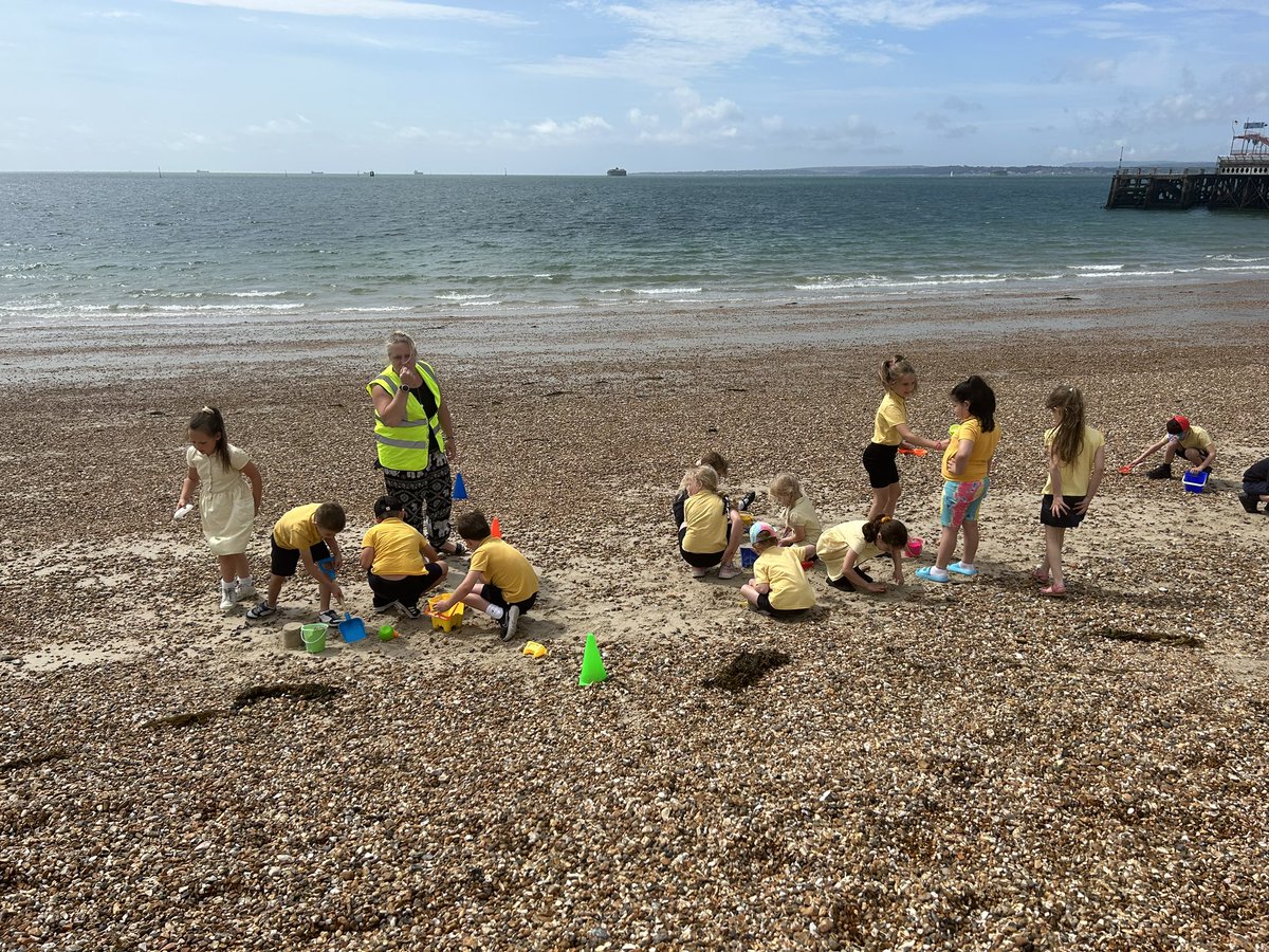 Year 2 have made it to the beach! Whoop!