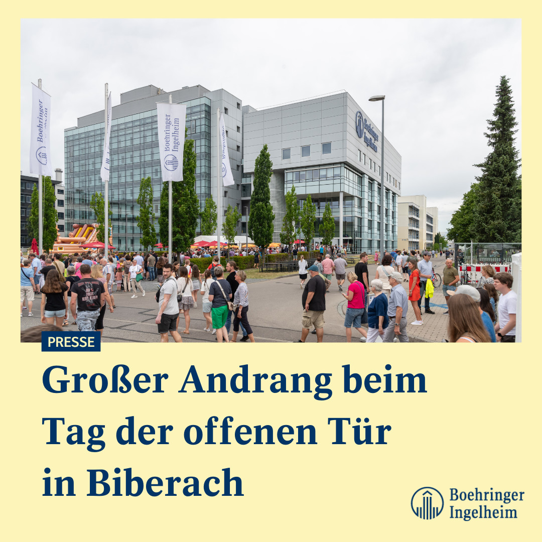#PRESSE: Einblicke in die Arzneimittelforschung und -entwicklung: Boehringer Ingelheim empfängt über 18.000 Besucher*innen auf dem Werksgelände in Biberach. 👉bit.ly/43eXZUd #StarkAmStandort