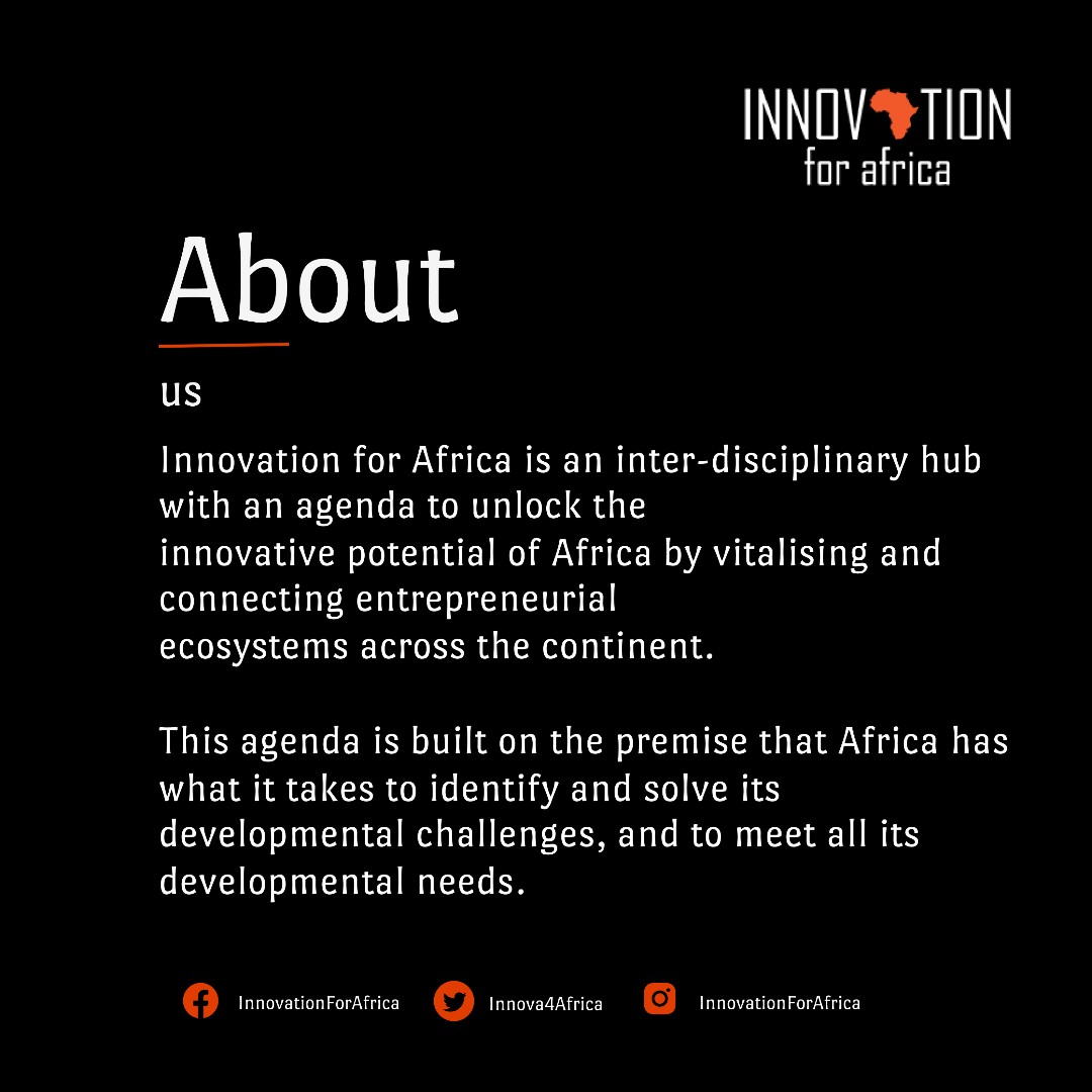 #InnovationForAfrica 
#InnovationAgenda
#InnovationIsAfrican