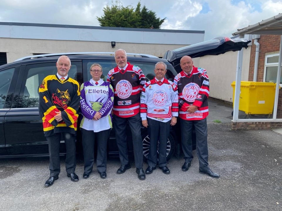 A lady whose life was being celebrated had a love for ice hockey, so our Swindon team's 'goal' was to swap their uniforms for the local team's kit. It's always a privilege to create a personalised funeral; we'll do all we can to make this happen.