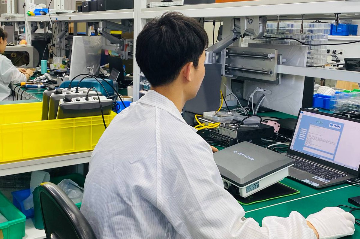 ChirpDeWi's tweet photo. We're thrilled to share a sneak peek into the production and testing process of your #Chirpdewi #Miners. These powerful devices were being meticulously crafted and rigorously tested to ensure optimal performance. 

#IoT #depin #dewi #crypto #cryptocurrency https://t.co/nUGzOh3CHL