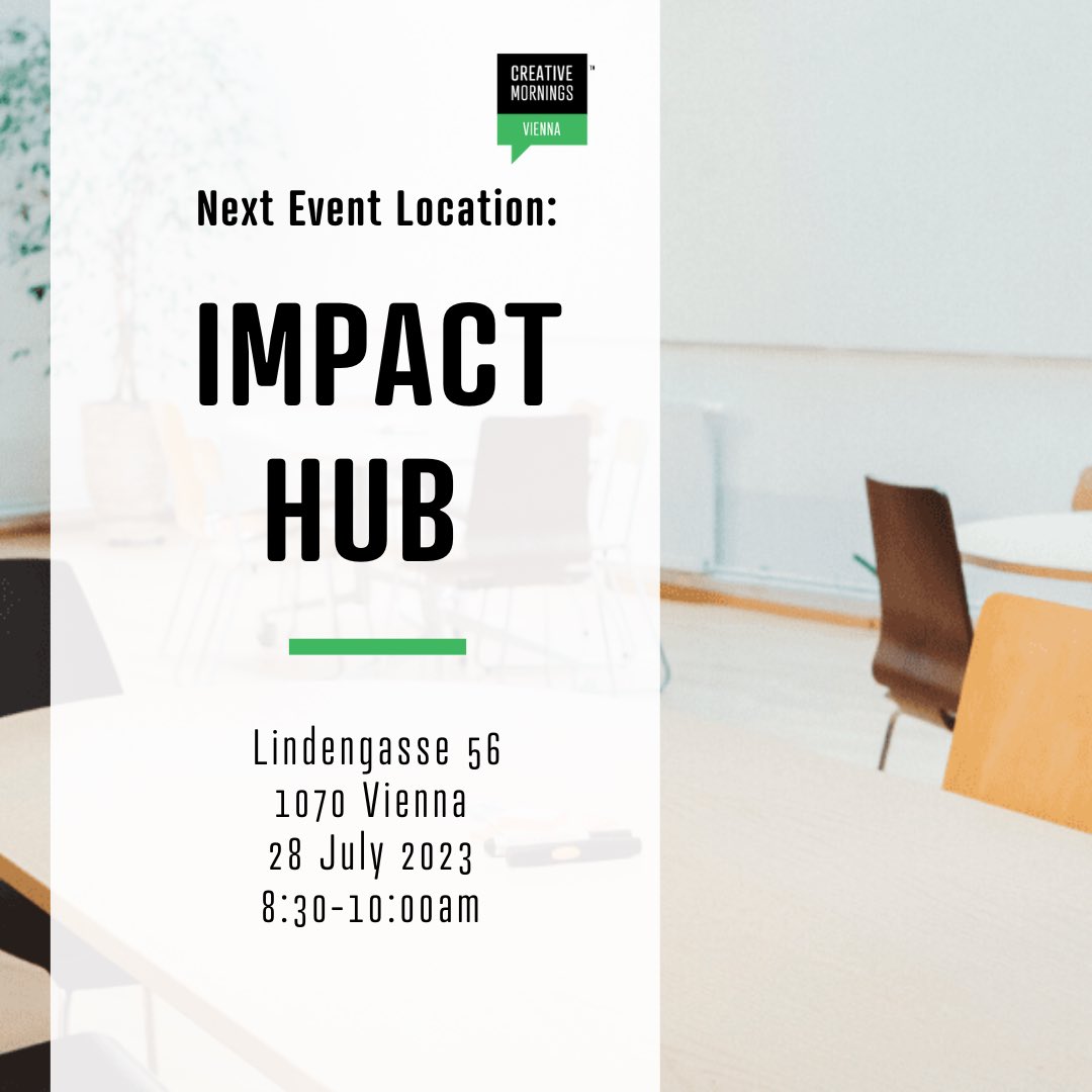 See you at <a href="/impacthubvienna/">Impact Hub Vienna</a> 💚

#cmvie #cmtreasure