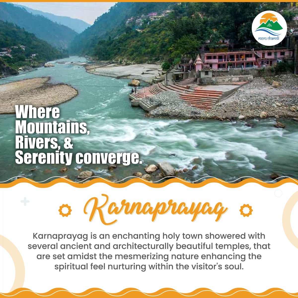 meruchamoli's tweet photo. Karnaprayag: A Tapestry of Nature's Splendor and Spiritual Essence 🌄🙏

Karnaprayag is a town and municipal board in the Chamoli District in the Indian state of Uttarakhand. 

#Karnaprayag #Chamoli #NaturesSplendor #SpiritualEssence #TranquilAbode #DivineBlessings https://t.co/ziWOED7sz5