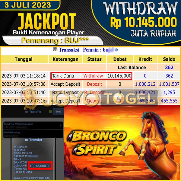 Selamat kepada userID : BUJ***
Menang JP BRONCO SPIRIT
03 JULI 2023
TOTAL KEMENANGAN Rp 10.145.000 SAH !!
Segera daftarkan diri anda.
MENANG berapapun dibayarkan !
KLIK LINK DIBAWAH INI :
shorturl.at/aCKQ0

#joyotogel #jayatogel #getitletitroll