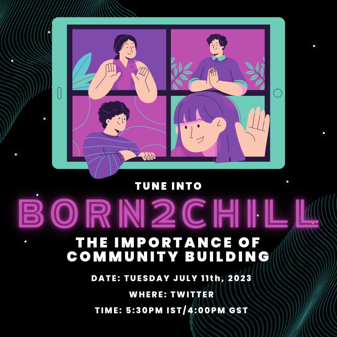 BornToDieGame's tweet photo. ๐ฃJoin us this Tuesday for a lively discussion on the "Importance of Community Building" in the world of #BornToDie!!๐
๐๏ธTune in to #Born2Chill with @skaigr3y, @ApurvaBadami & @WaqTheWalker, as we explore strategies & share laughs.๐ฃ๏ธ
๐
11th July, 6:30 PM IST/5 PM GST!
๐ https://t.co/e5QYaOOHZu