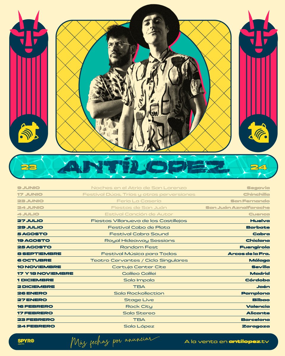 antilopez's tweet photo. Ya disponible en la web TODAS las ENTRADAS anticipadas para el Fin de Gira de #MUTARFAMA. En el @TeatroCervantes de Málaga, en el @CartujaCenter de Sevilla, en Valencia, en Bilbao o nuestro esperadísimo regreso a la @salagalileo de Madrid. Elige tu fecha https://t.co/p6xGT2FGJT https://t.co/F2aW9qwkie
