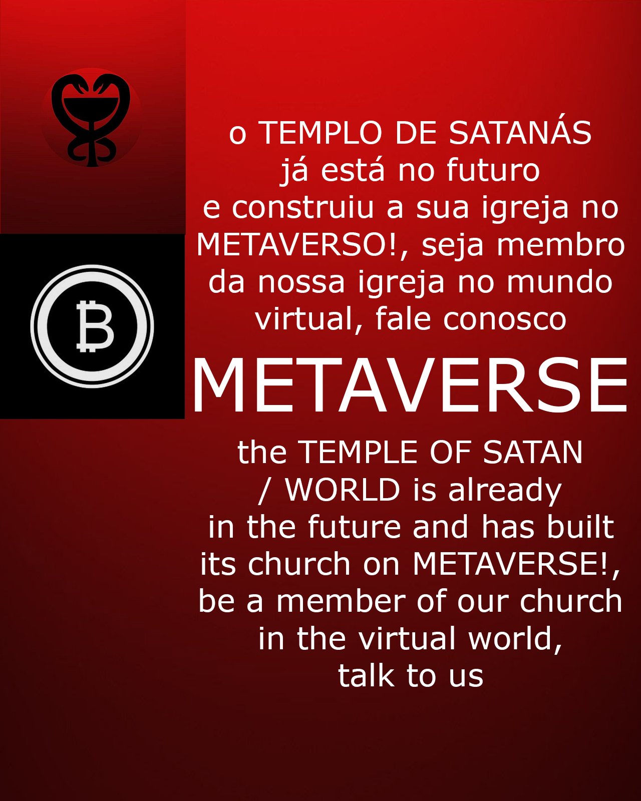 TEMPLE OF SATAN/المعبد من إبليس on X: METAVERSE the TEMPLE OF SATAN /  WORLD is already in the future and has built its church on METAVERSE!, be a  member of our church