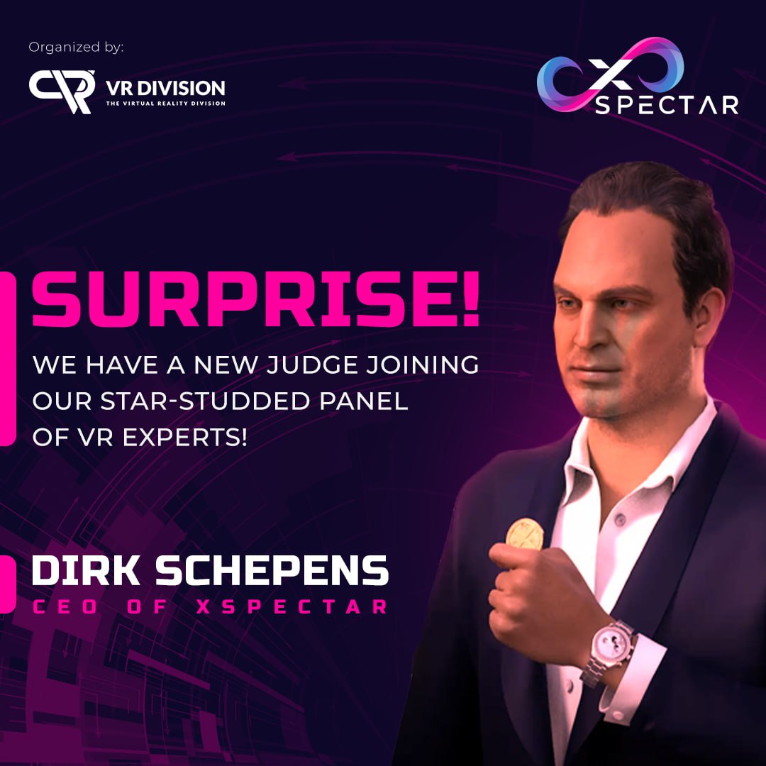 vrdivision's tweet image. 😍Hey challengers, stop right there! 

😘 We are thrilled to announce that the exceptional CEO and Founder of xSPECTAR, Dirk Schepens, will be joining our star-studded panel of VR Experts!

🖥 You can also now submit your WIP here: 
vr-division.com/grants 

 #VRDivision