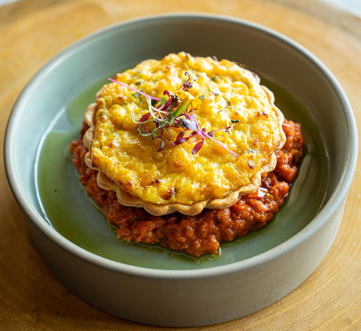 A dish on our new menu that is not just a delight for all our vegetarian guests but for everyone. The piquant ‘Young Corn Quiche, Scallion Bhaji’. #mintleafdxb #mintleafdubai #difc #new #menu #food #chef #special #good #foodies