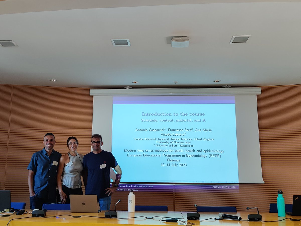 AGasparrini75's tweet photo. Just started our 5-day course “Modern time series methods for public health and epidemiology” at #eepe in Florence. We teach #DLNM, #CaseTimeSeries, #climatechange, #ITS, #TwoStage and other TS methods in epidemiology. Registration soon open for next year: https://t.co/gMsbUlczRu https://t.co/6hyK5QZyPh