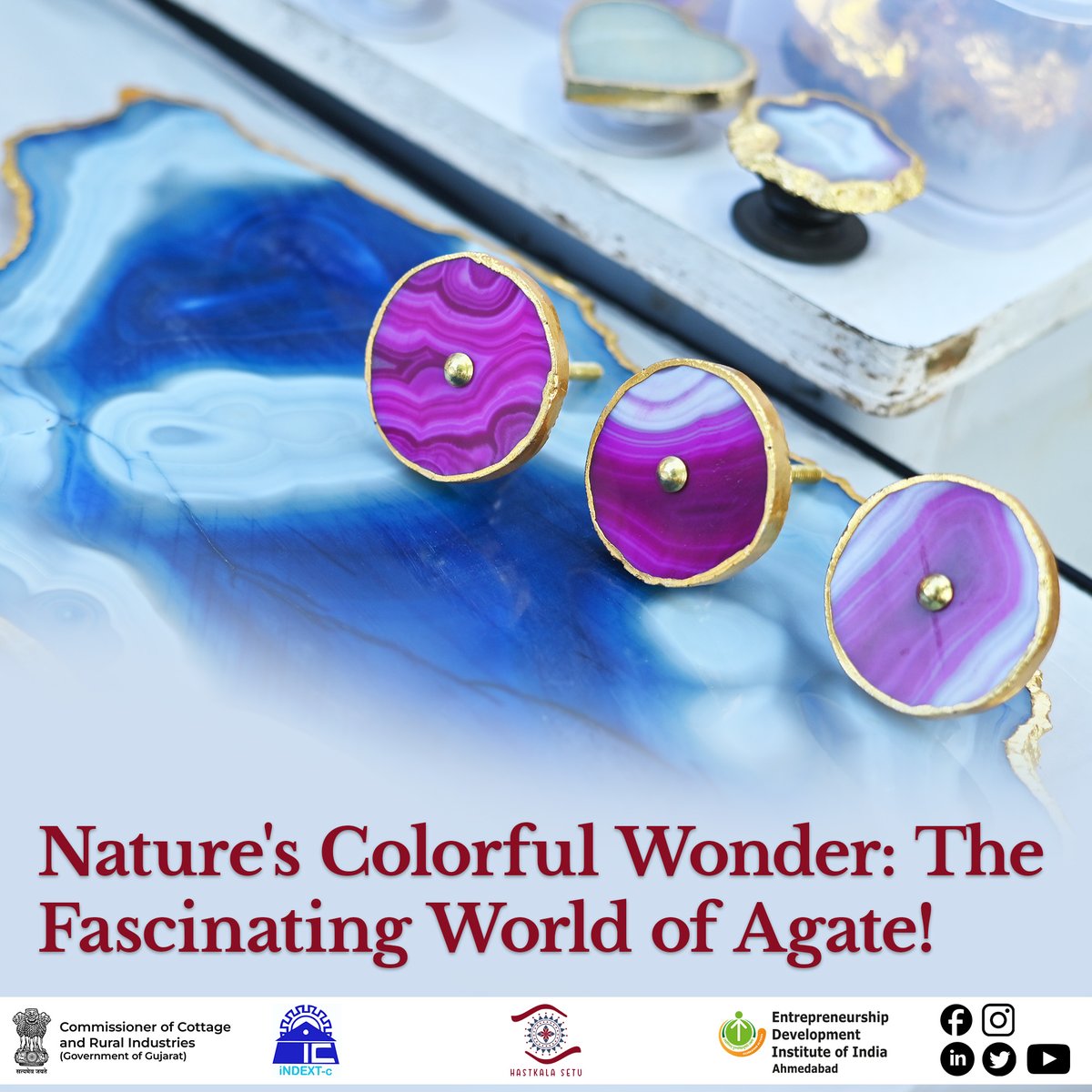 hastkalayojana's tweet photo. Deep within the #captivating #depths of Khambat, #Gujarat, lie the #mesmerizing agates, nature's true #masterpieces. Read about this #precious #craft that is #exported to #many #countries.
#agate #craftsofgujarat #handicraft https://t.co/yeiCqUuAFZ