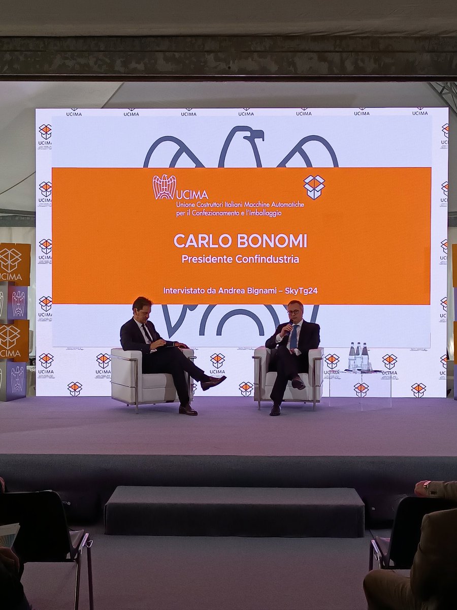 Il Presidente <a href="/CarloBonomi_/">Carlo Bonomi</a> ha preso ora la parola nel corso dell'Assemblea Generale dei Soci.

<a href="/Confindustria/">Confindustria</a>

#assembleaucima