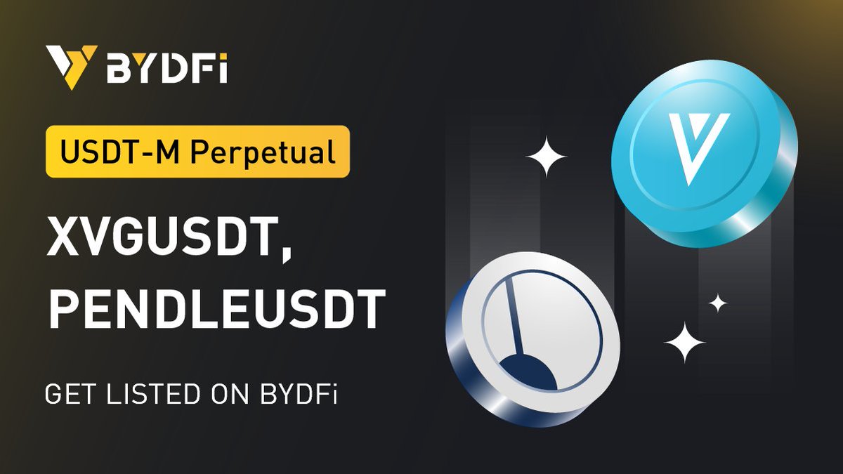 BYDFi Perpetual Contracts zone launch the following trading pairs on July  11, 2023, at 14:00 (Singapore time): $XVG/USDT, @vergecurrency $PENDLE/USDT  @pendle_fi #BYDFi #BUIDL #crypto #cryptonews #cryptomarket #BTC #trader  #bestexchange #listing ...
