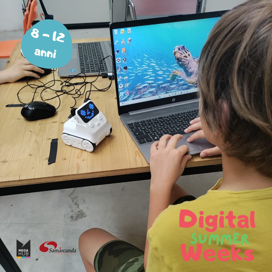 Centri estivi 8-12 anni - I nostri obbiettivi:
✅Sensibilizzazione all’importanza della tecnologia e dell’innovazione ✅Sviluppo di pensiero critico, creatività e rispetto verso gli altri

Per maggiori informazioni visita il nostro sito 
#DigitalSummerWeeks #Estate #Bambini