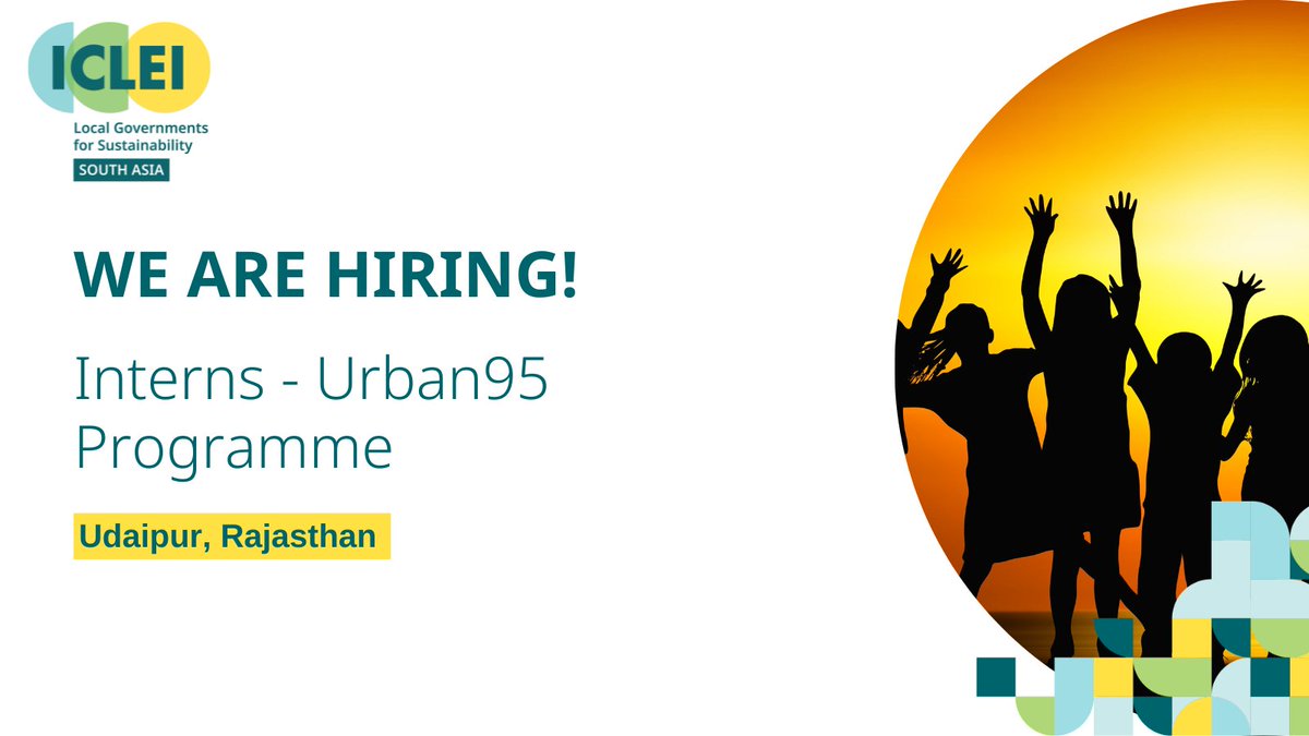 🚨 #InternshipOpportunity

Interested in reimagining and transforming urban spaces?

We are looking for interns to join our Urban95 programme to assist the team in on-the-ground initiatives. The internship will be based in Udaipur, Rajasthan.

➡️Apply now: rb.gy/kwgla