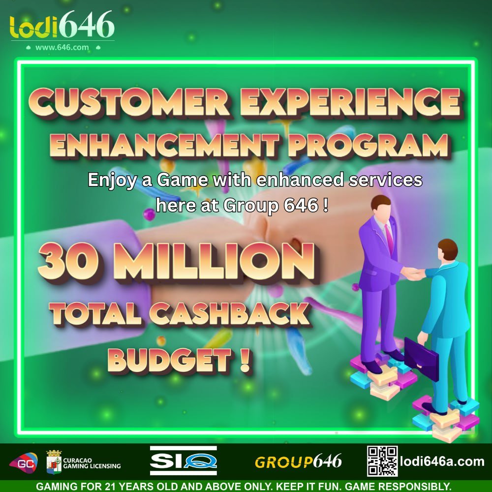 💸 30 MILLION TOTAL CASHBACK BUDGET❗️

You may check your Lodi646 account for more details.

📥 REGISTER HERE:
➡️ CLICK HERE  bitly.ws/JiCb

📥 Follow LODI646 PARTNERS SNS:
➡️ CLICK HERE  bit.ly/41rXgyy

#LODI646  #jackpot #TRUSTEDCASINO  #WhatCantYouDo