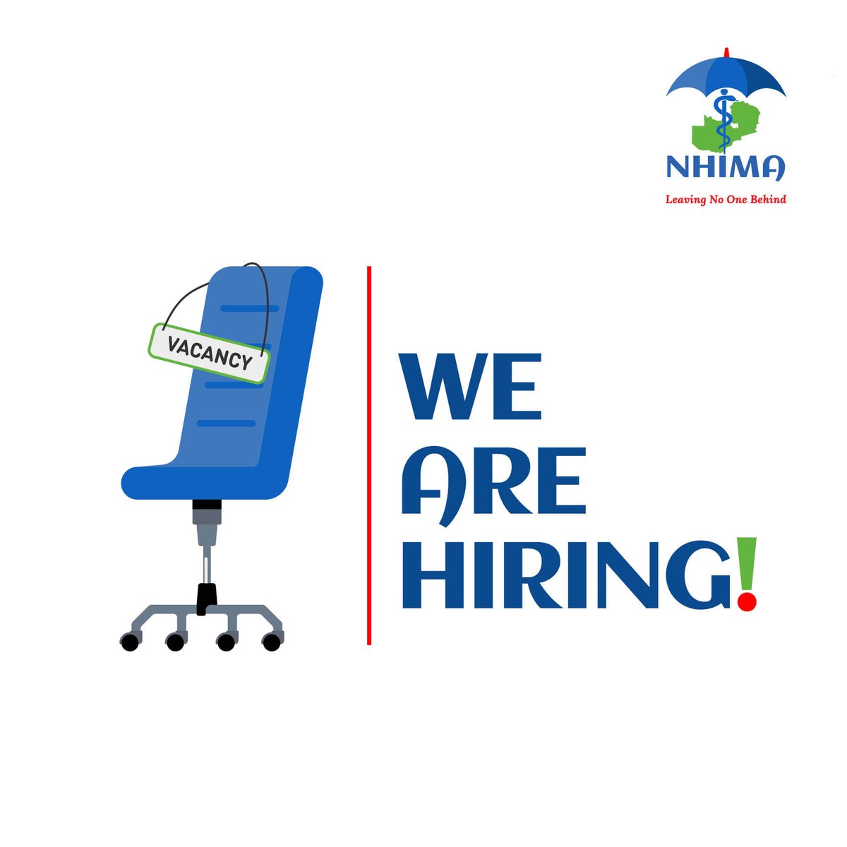 The National Health Insurance Management Authority (NHIMA) is now recruiting for the following role;

1. Senior Investment Officer-Back office &amp; Compliance
The deadline for applications is Wednesday, 19th July 2023.
To apply, please visit:
careers.nhima.co.zm