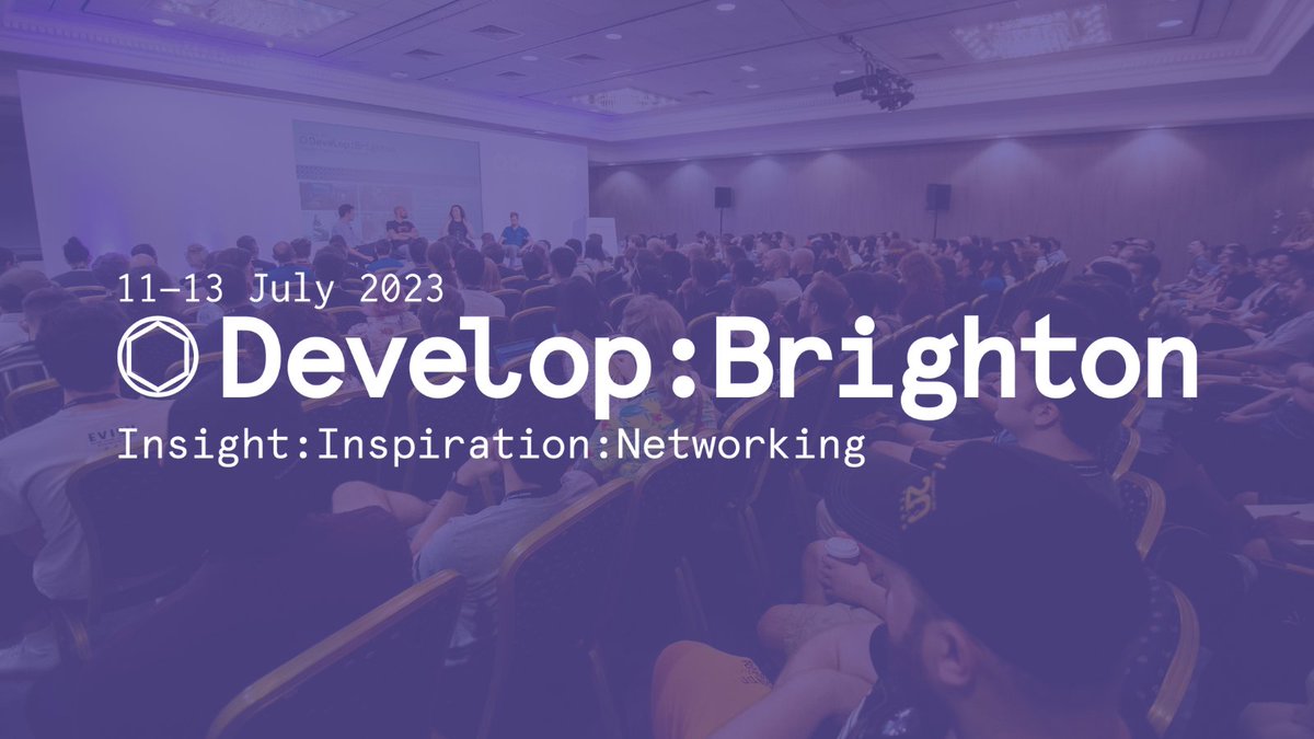 developconf's tweet photo. Develop:Brighton 2023 starts TOMORROW! #DevelopConf https://t.co/iemsT9lVeE