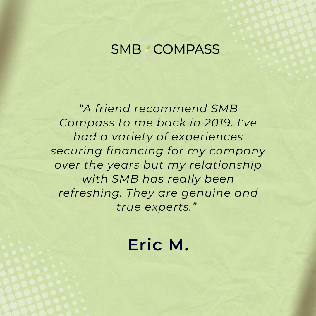 CompassSmb's tweet image. Ready to grow your business just like Eric did? 

Contact us at 888-853-8922 or info@smbcompass.com with zero commitment. Let&apos;s chat and find the perfect financing solution for your business needs. 📞💻