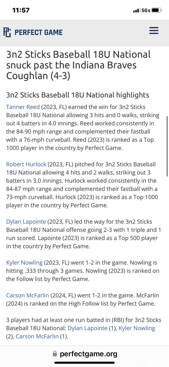 Huge walk off double by <a href="/Carson_McFarlin/">Carson McFarlin</a> after big triple by Dylan. Dominating relief by <a href="/tannerreed77/">Tanner Reed</a> <a href="/AR_Sticks/">Sticks Baseball</a> on to the ship game. <a href="/JSully12/">Jeff Sullivan</a>