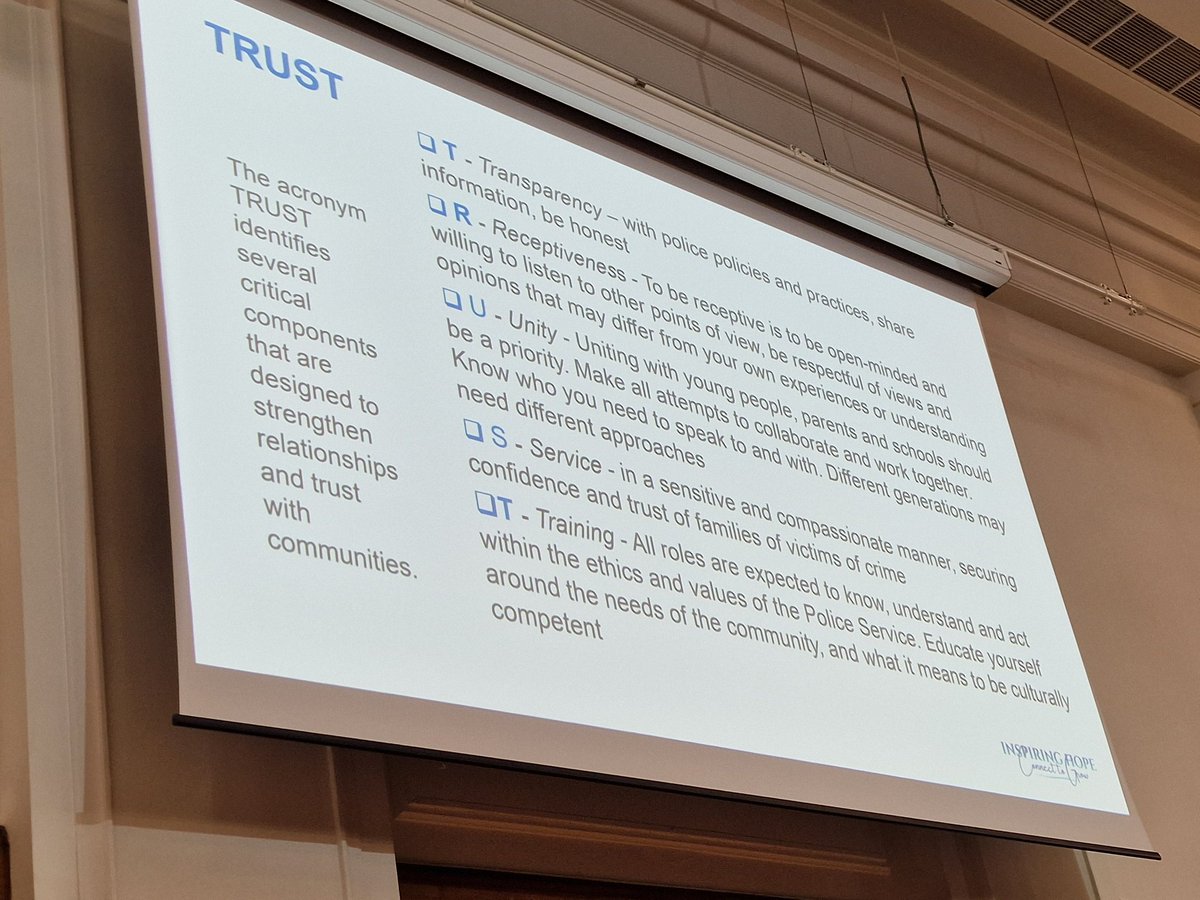 T.R.U.S.T - What we need to gain exactly that.