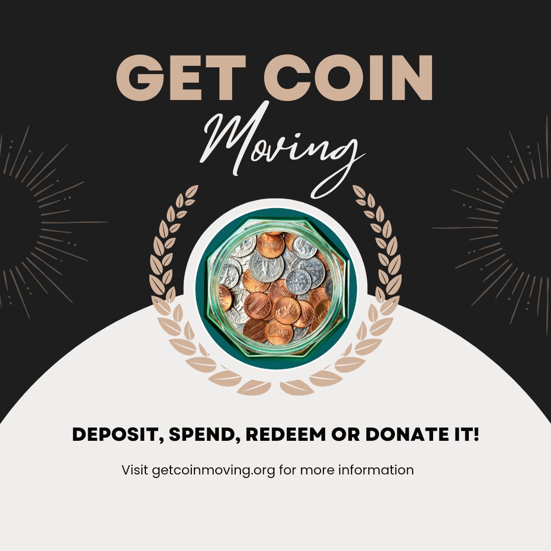 getcoinmoving's tweet photo. YOU can help #getcoinmoving! Deposit, spend, redeem or donate it today! Learn more at https://t.co/jJzAC1jcp5. https://t.co/eXIsnVyYAU